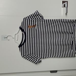 NWT embroidered giraffe striped top - Small